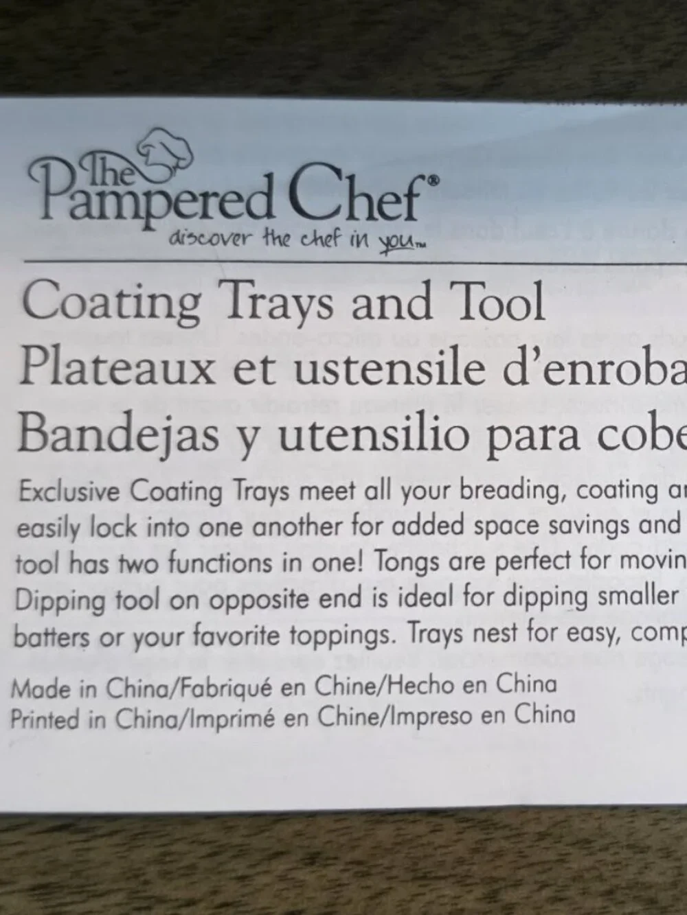 The Pampered Chef Coating Trays & Tool